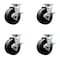 Service Caster Tool Box Caster Wheel Set 5'' Glass Filled Nylon Swivel Casters, 4PK TOOL-SCC-20S520-GFNB-TLB-4 - alternate 1